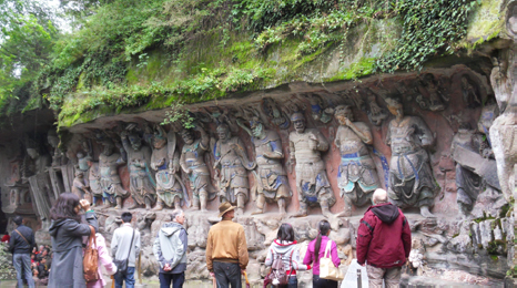 Dazu, stone carvings with Academicians